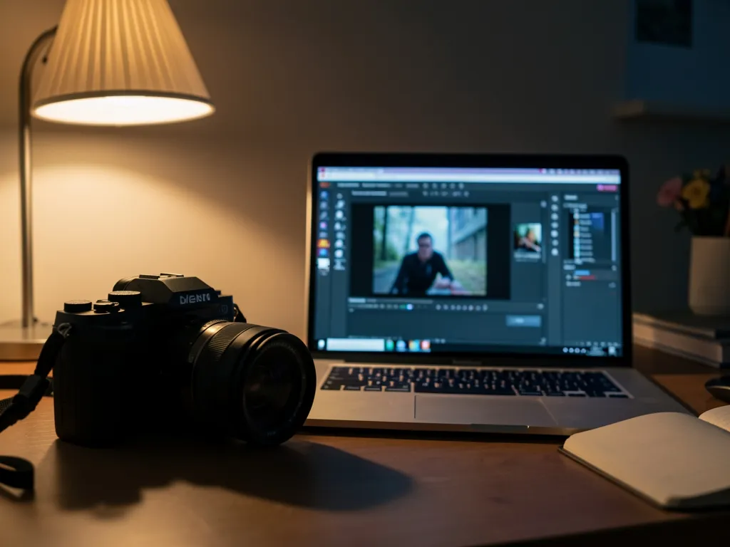 A photographer's desk